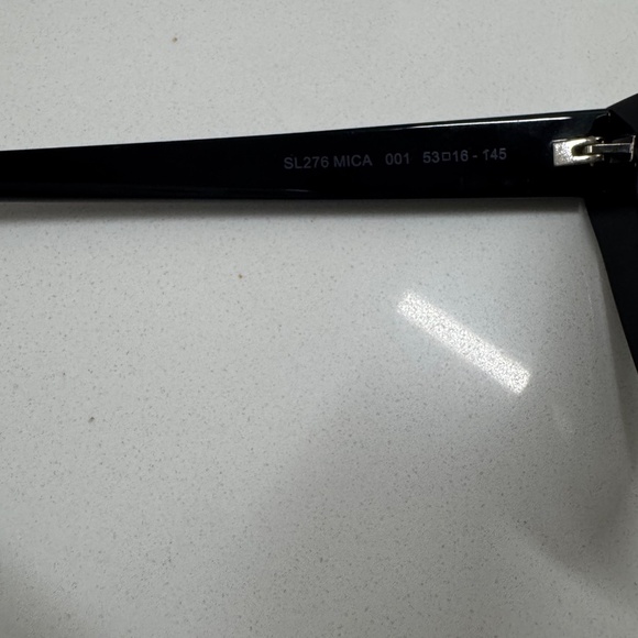 SAINT LAURENT SL276 'Mica' Cat-Eye Black Acetate Sunglasses - Picture 7 of 13